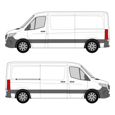 Build Your Own Shelving – Sprinter (2018 - present) Cargo Van, Wheelbase: Standard 144&quot;, Standard Roof, RWD/AWD, Sliding Door Right