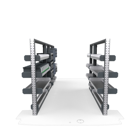 Plumbers Van Shelving Package 01 - Ford Transit Low Roof, 148&quot; Wheelbase